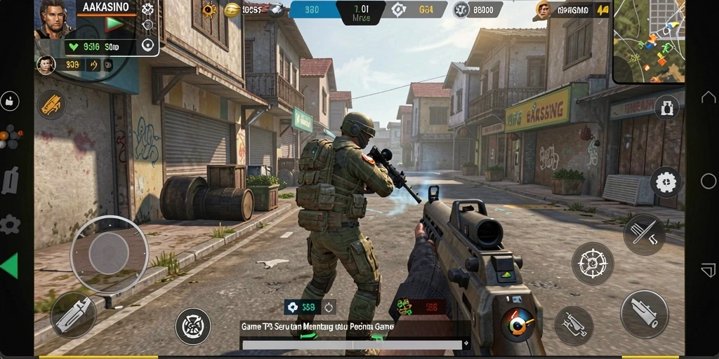 Tampilan gameplay menegangkan dalam AAKASINO, penuh aksi seru.