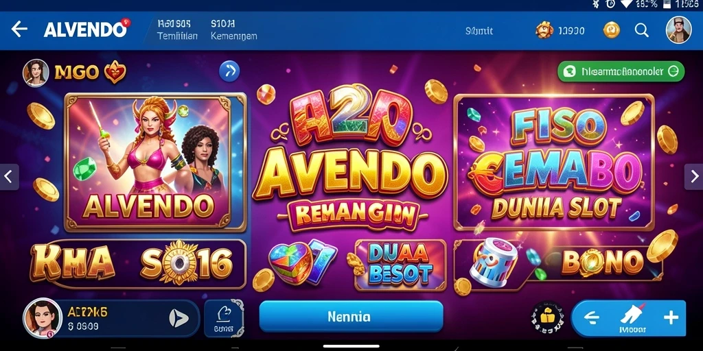 Screenshot gameplay ALVENDO menunjukkan putaran slot yang mendebarkan.