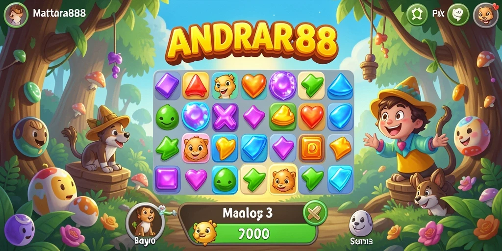Tampilan gameplay ANDARA88 yang penuh warna dan menantang.