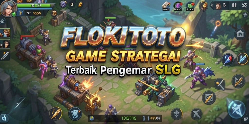 Tampilan gameplay FLOKITOTO yang dinamis dalam strategi SLG.