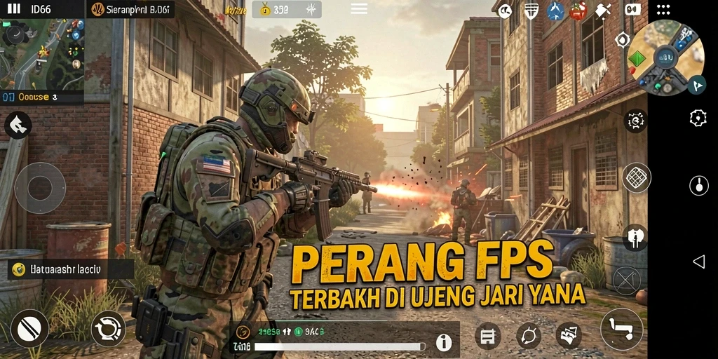 Tampilan gameplay menegangkan dari ID66 dalam pertempuran FPS.