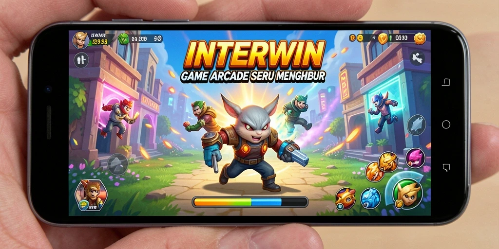 Screenshot INTERWIN menunjukkan momen seru dalam gameplay Arcade.