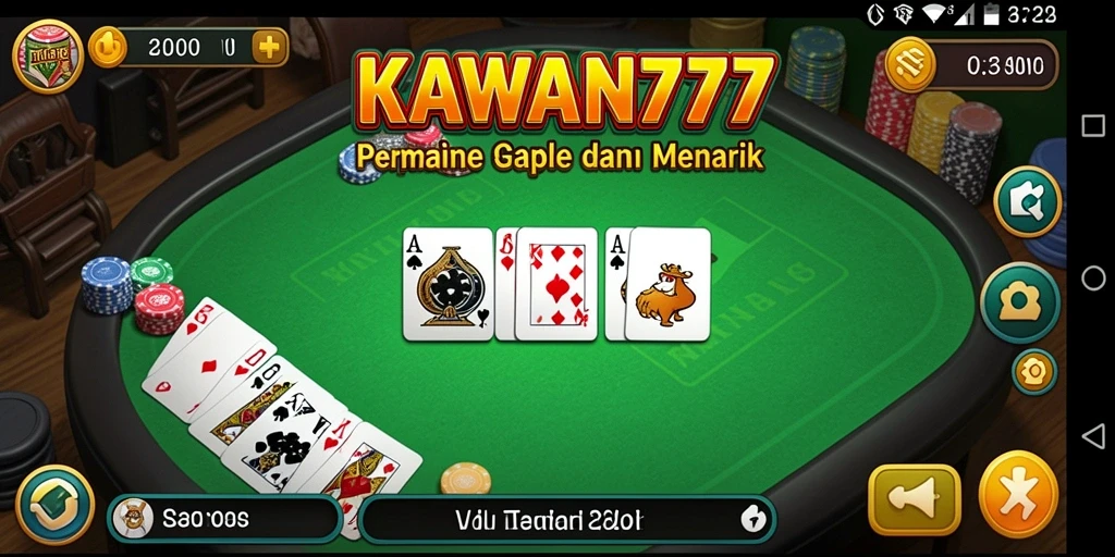 Tampilan menarik dari permainan Gaple yang seru di KAWAN777.
