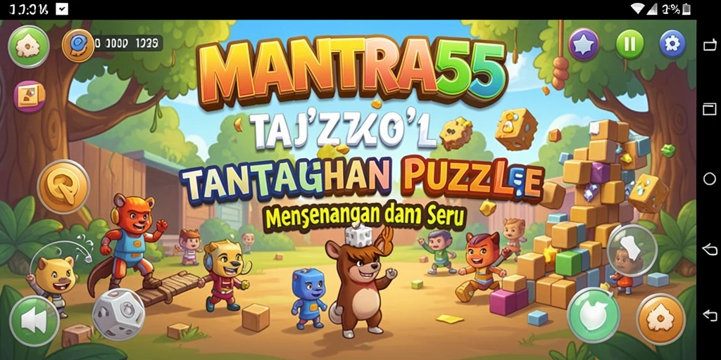 Tangkapan layar gameplay MANTRA55 yang menampilkan teka-teki menarik.