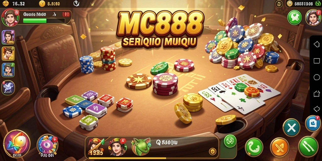 Screenshot gameplay MC888 dengan aksi seru QiuQiu.