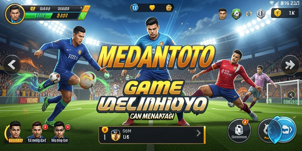 Tampilan gameplay seru dari MEDANTOTO dalam arena olahraga.