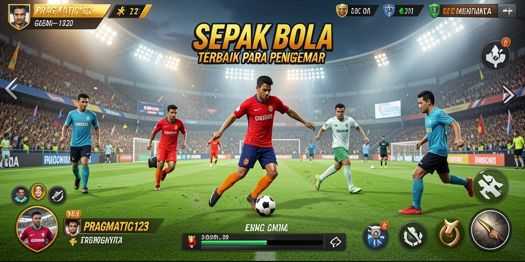 Tampilan gameplay menarik dari PRAGMATIC123 dengan aksi sepak bola seru.