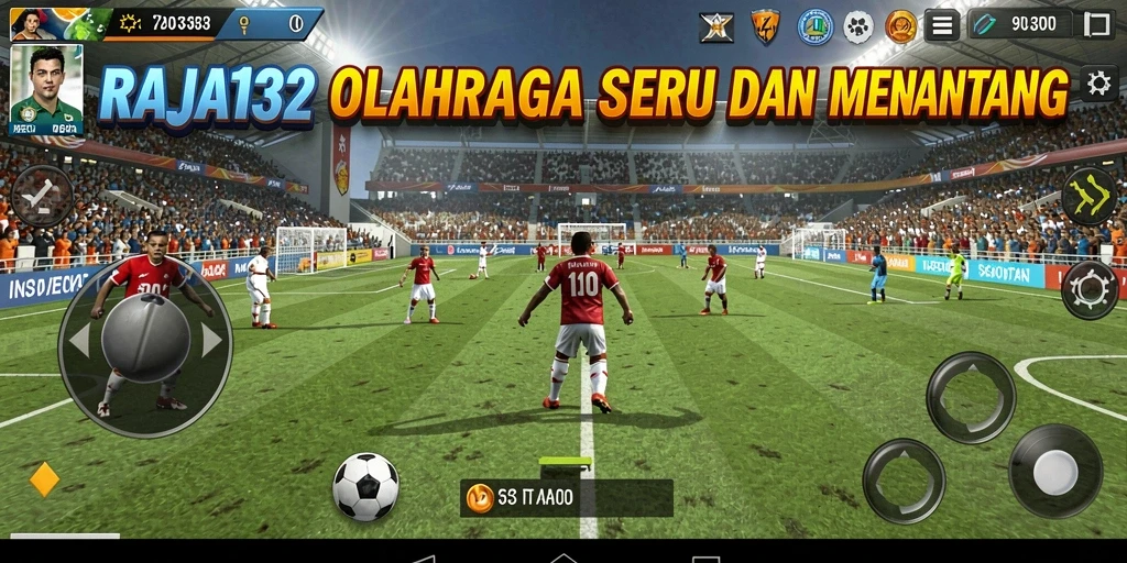 Tampilan gameplay menarik dalam RAJA132 dengan aksi olahraga yang seru.