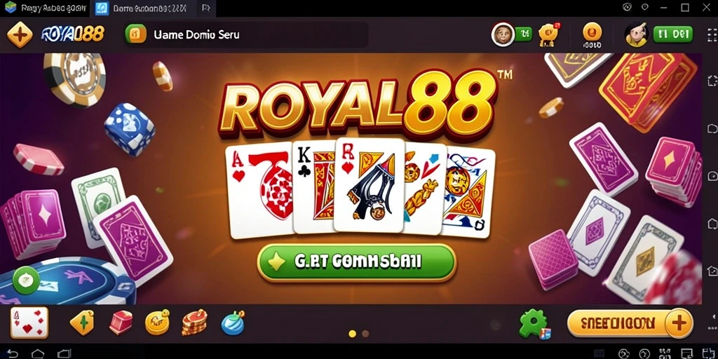 Tampilan gameplay menarik dari game Domino ROYAL88.