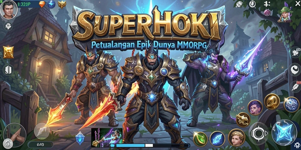 Tangkapan layar gameplay <strong>SUPERHOKI</strong> yang menunjukkan aksi petualangan epik.