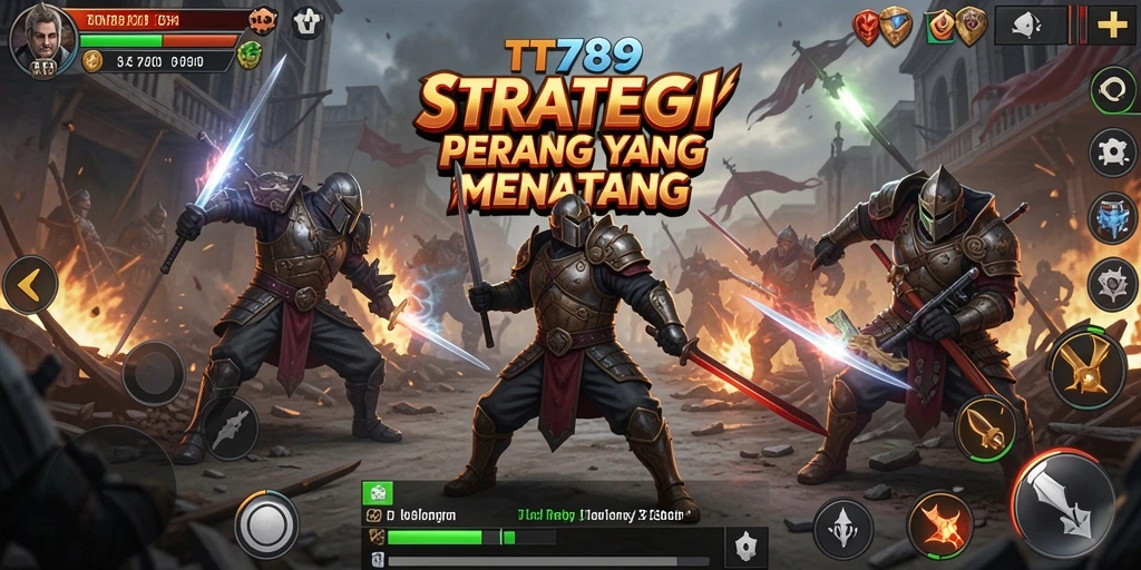Ilustrasi gameplay TT789 yang menunjukkan strategi pertempuran.
