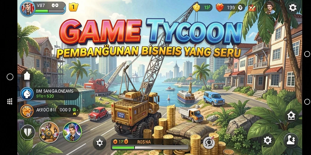 Tampilan gameplay V87 yang menampilkan strategi Tycoon yang cerdas.