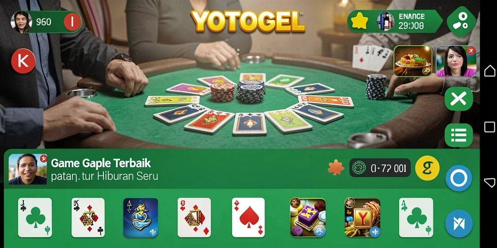 Screenshot gameplay seru YOTOGEL saat bermain Gaple.